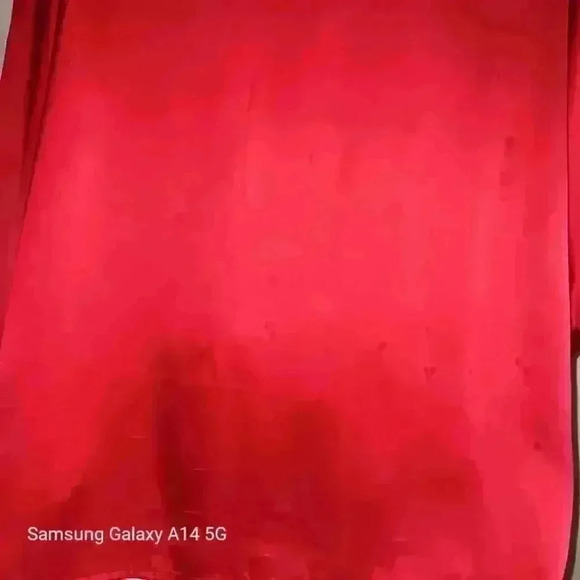 Anna and Frank 100 % Silk Red Button Down Dressy Shirt Size XL Holiday Party - Picture 11 of 13